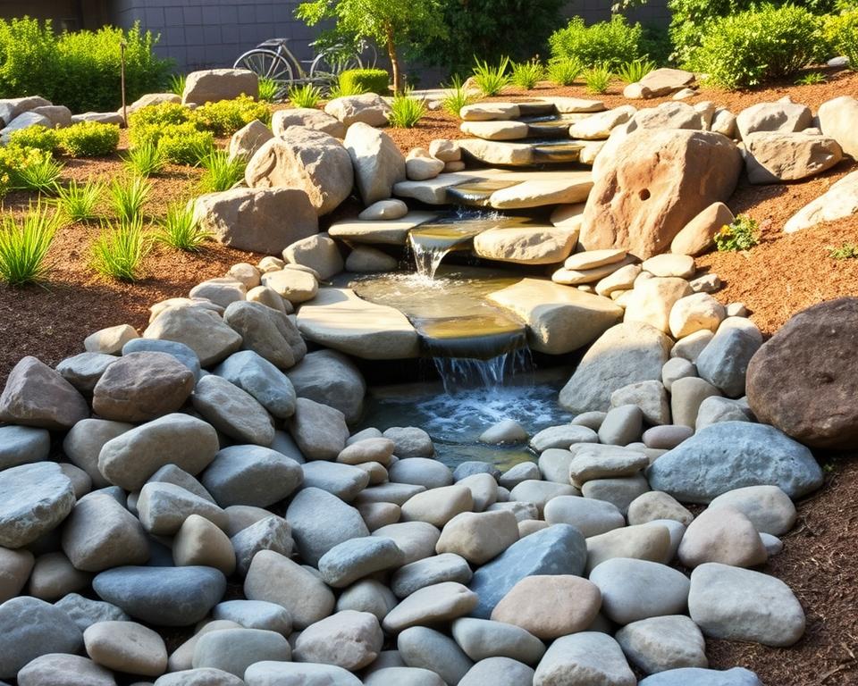 rock garden drainage