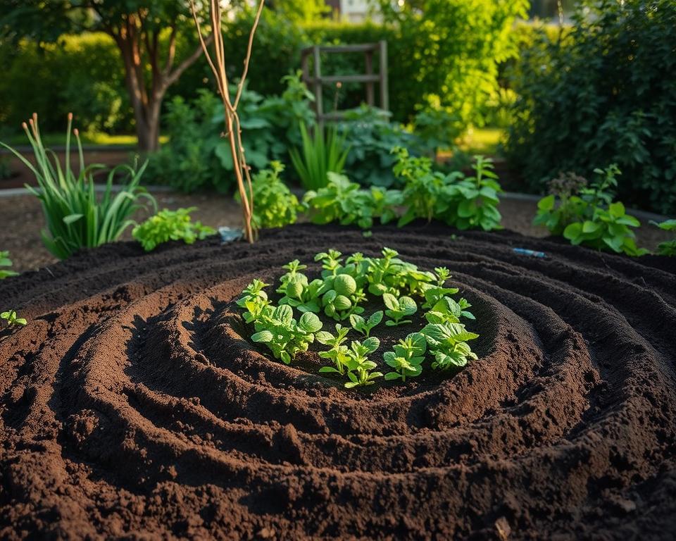 soil preparation for herb spiral