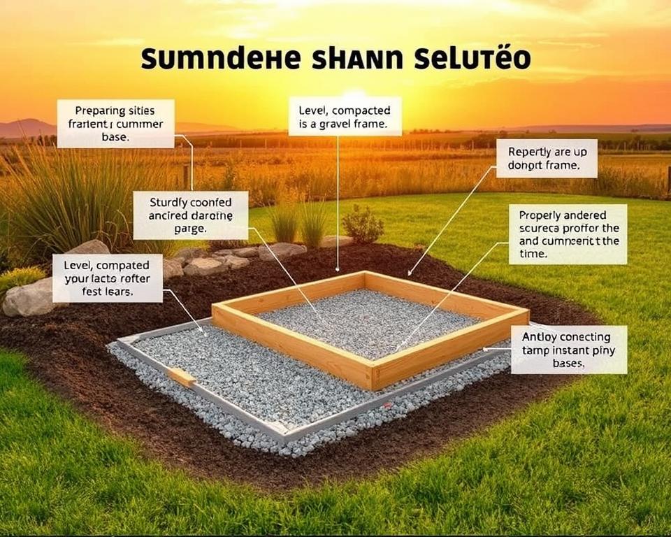 summer house base installation