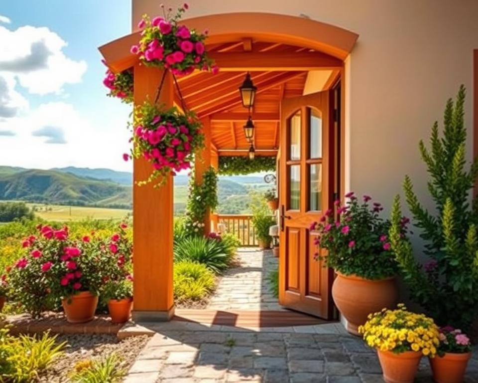summer house entrance colour schemes