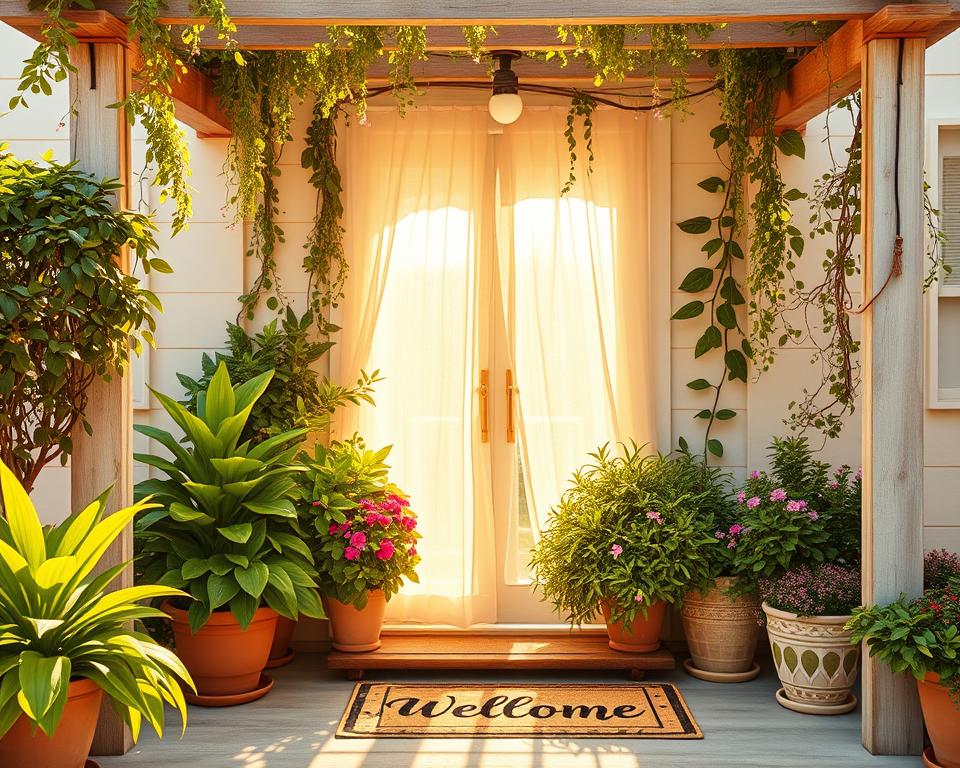 summer house entrance decor