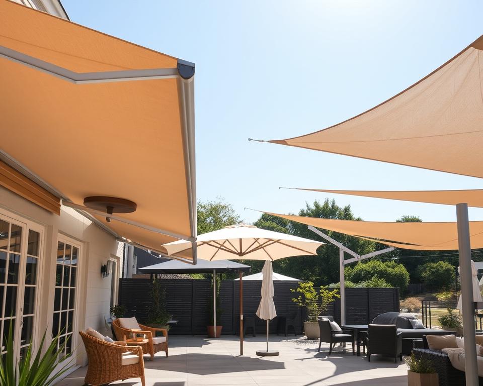 terrace sun protection options UK