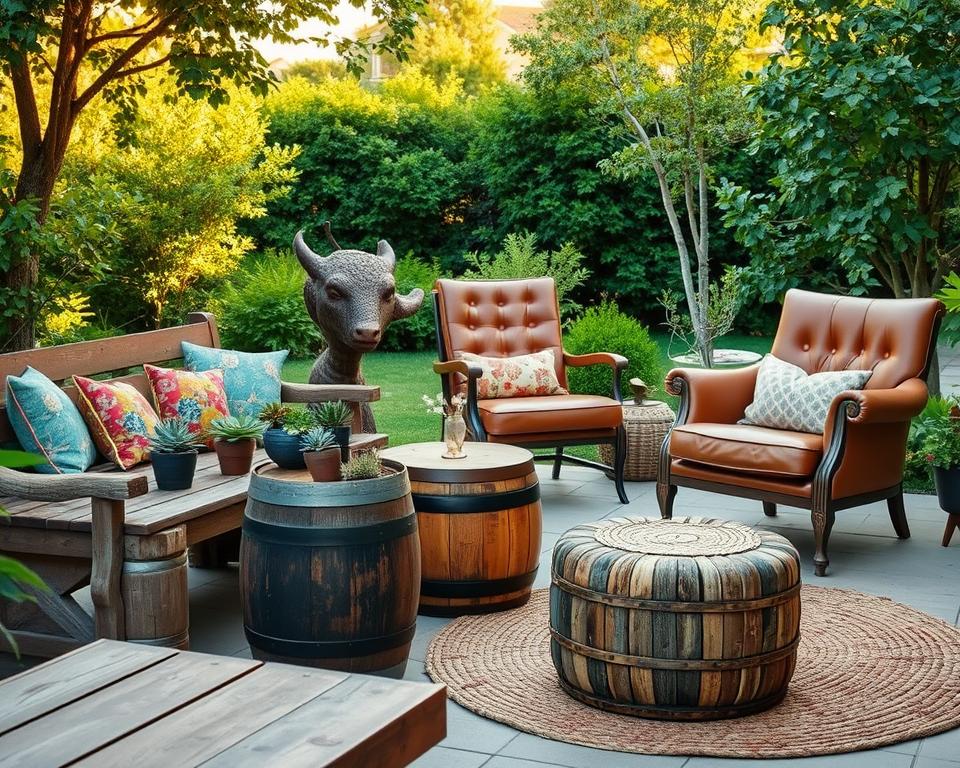 upcycled garden furniture