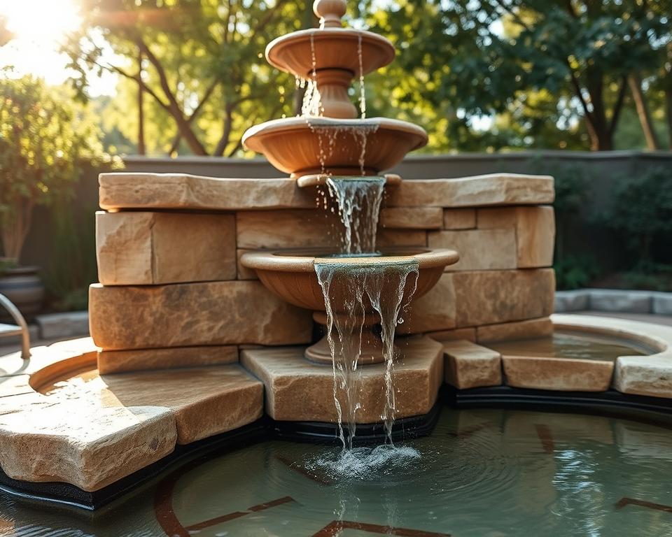 waterproofing natural stone fountain