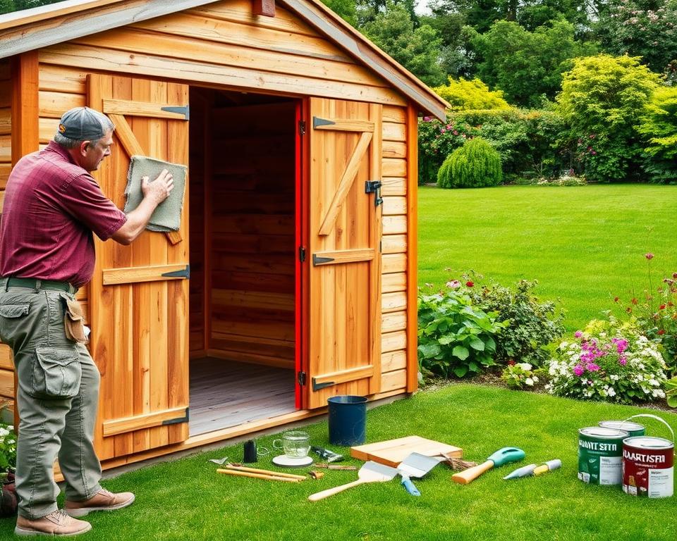 wooden shed maintenance