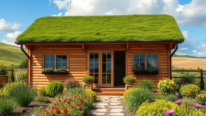 Discover the benefits of a green roof on a wooden summerhouse