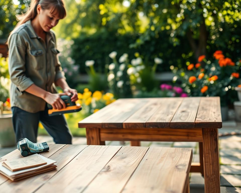 Garden Table Sanding Techniques