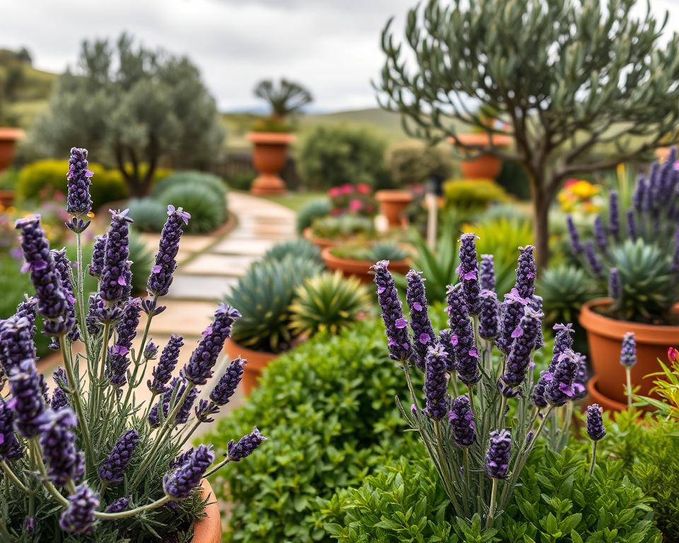 Mediterranean garden in British weather
