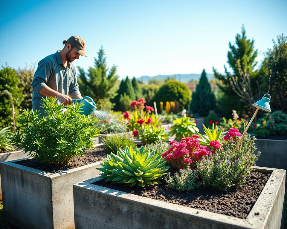 Plant maintenance in raised beds