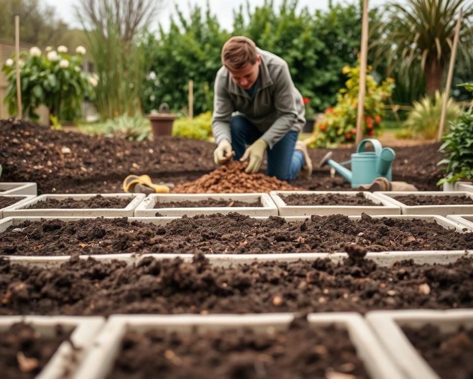 Soil preparation for raised beds