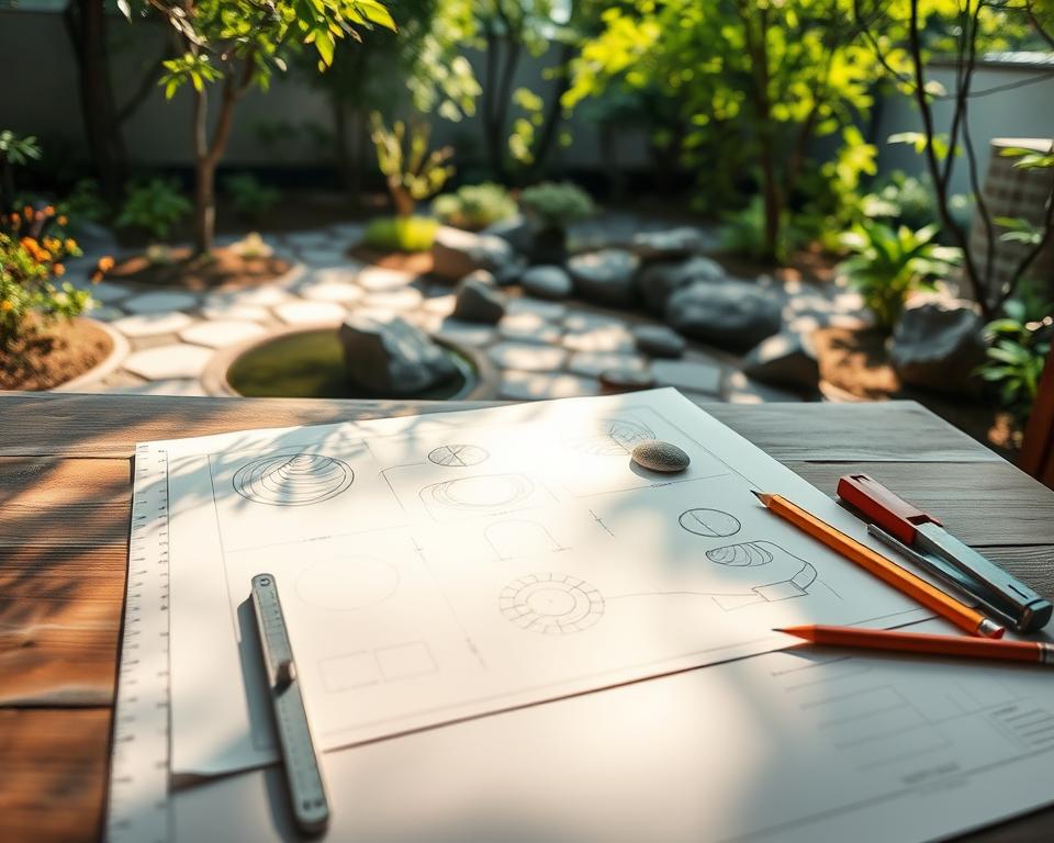 Zen garden design planning