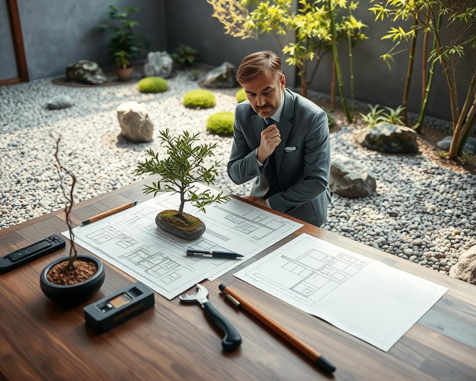 Zen garden design planning
