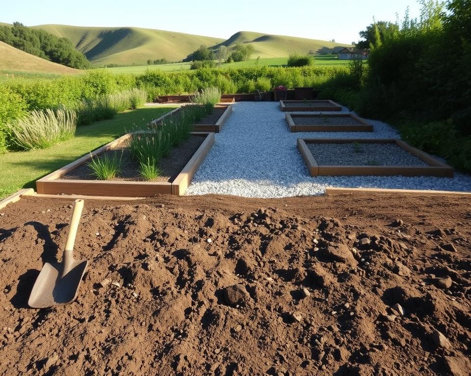 ground preparation for gravel garden