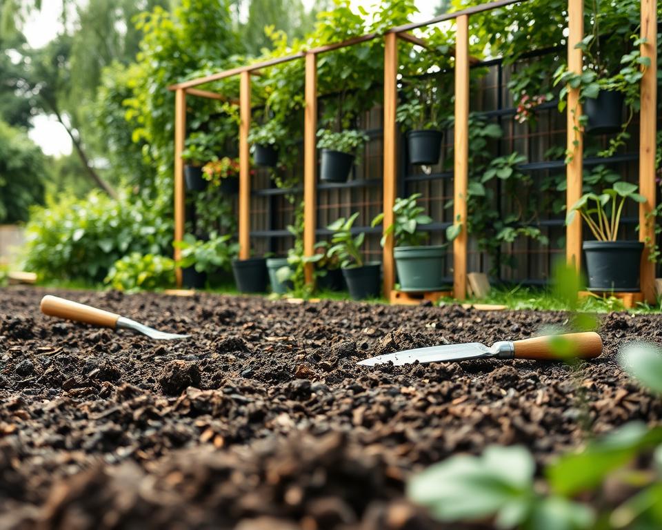 ground preparation for vertical garden