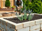 planting concrete planter blocks with hardy (winter-hardy) plants