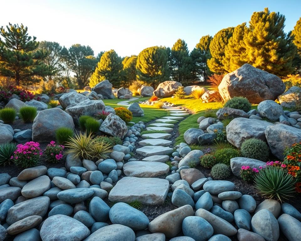 rock garden design layout