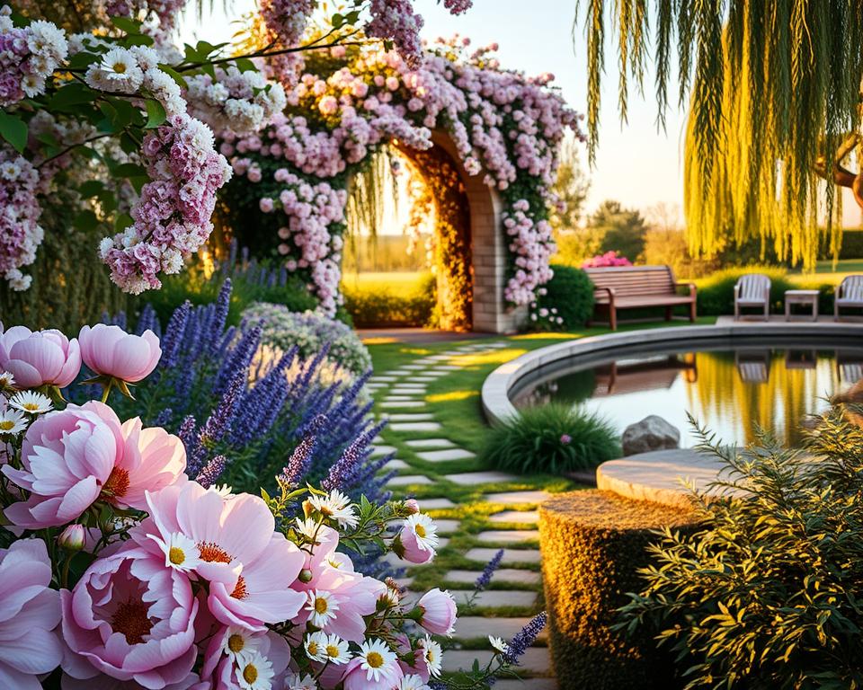 romantic garden colour palette