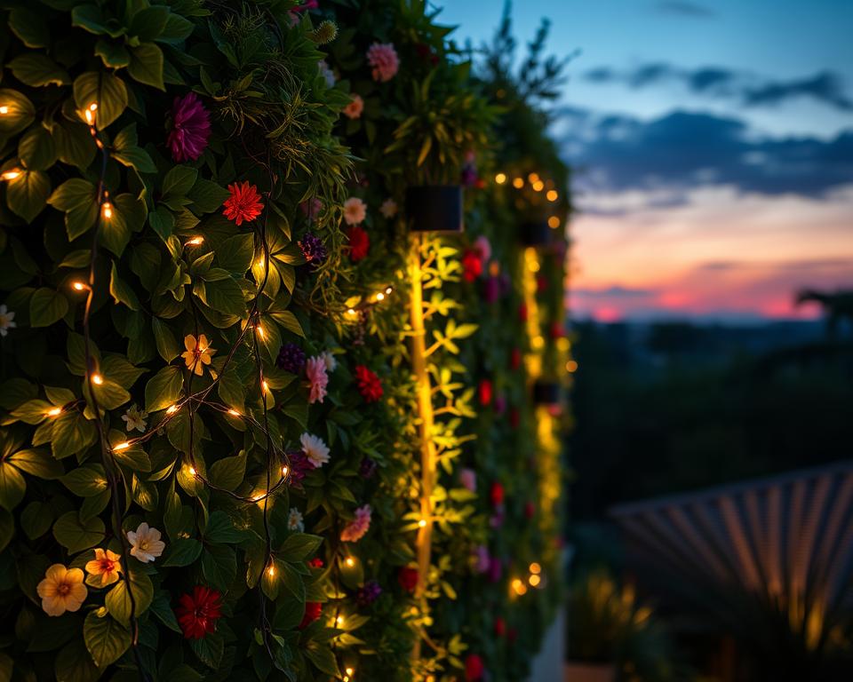 vertical garden lighting