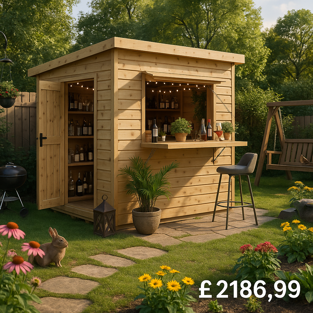 10'x10' The Garden Bar Shed - Tiger Garden Bar Shed - 0% Finance - Buy Now Pay Later - Tiger Sheds