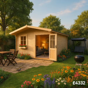 10'x14' Zeta Log Cabin - High Quality Garden Log Cabins - 0% Finance - Buy Now Pay Later - Tiger Sheds