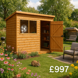 10'x6' Tiger Loglap Pent Shed - Wooden Loglap Sheds - 0% Finance - Buy Now Pay Later - Tiger Sheds