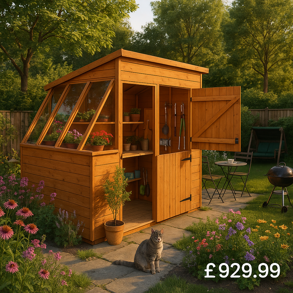 10'x6' Tiger Potting Sheds Right Hand Door - Garden Potting Shed - 0% Finance - Buy Now Pay Later - Tiger Sheds