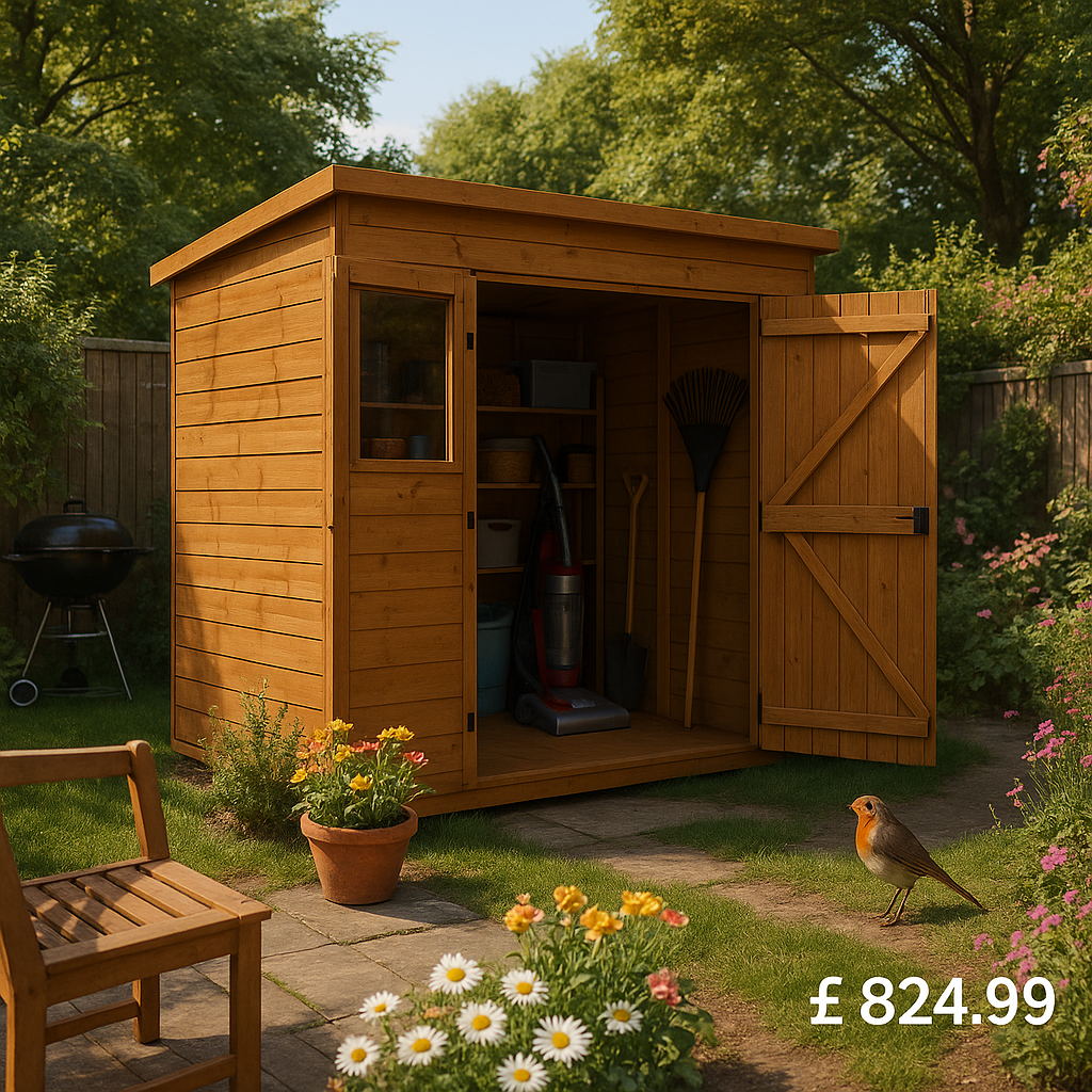 10'x6' Tiger Shiplap Pent Double Door - Wooden Shiplap Sheds - 0% Finance - Buy Now Pay Later - Tiger Sheds