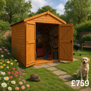 10'x6' Tiger Shiplap Windowless Apex Double Door Shed - Wooden Shiplap Sheds - 0% Finance - Buy Now Pay Later - Tiger Sheds