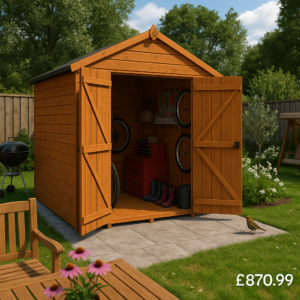10'x7' Tiger Shiplap Windowless Apex Double Door Shed - Wooden Shiplap Sheds - 0% Finance - Buy Now Pay Later - Tiger Sheds