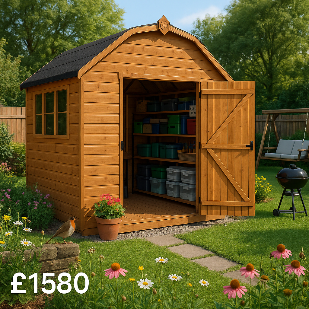 10'x8' Garden Barns - Loglap Mini Barn Shed - 0% Finance - Buy Now Pay Later - Tiger Sheds
