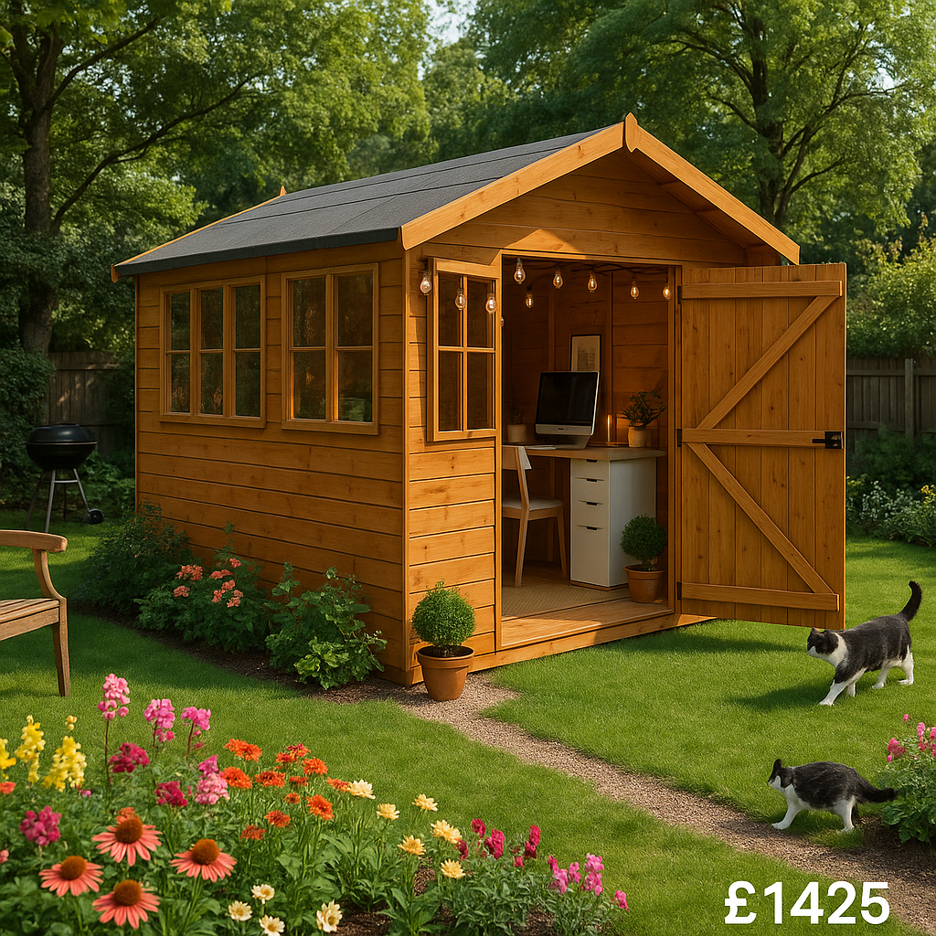 10'x8' Heavy Duty Summer Shed - Summer Sheds - 0% Finance - Buy Now Pay Later - Tiger Sheds