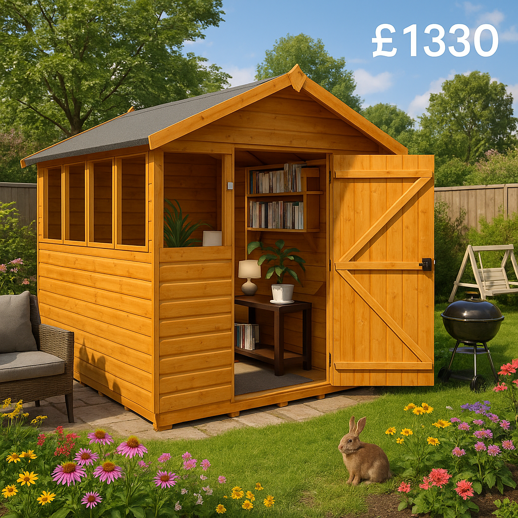 10'x8' Loglap Summer Shed - Loglap Summer Sheds - 0% Finance - Buy Now Pay Later - Tiger Sheds