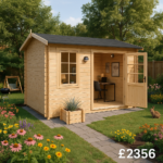 10'x8' Persian Reduced Height Log Cabin - 28mm Garden Log Cabins - 0% Finance - Buy Now Pay Later - Tiger Sheds