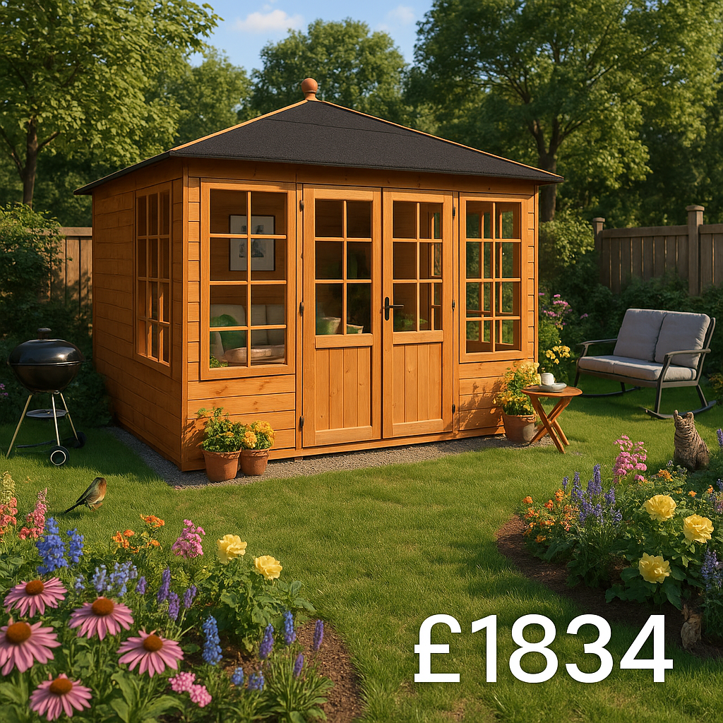 10'x8' Tiger Mayflower Summerhouse - 0% Finance - Buy Now Pay Later - Tiger Sheds