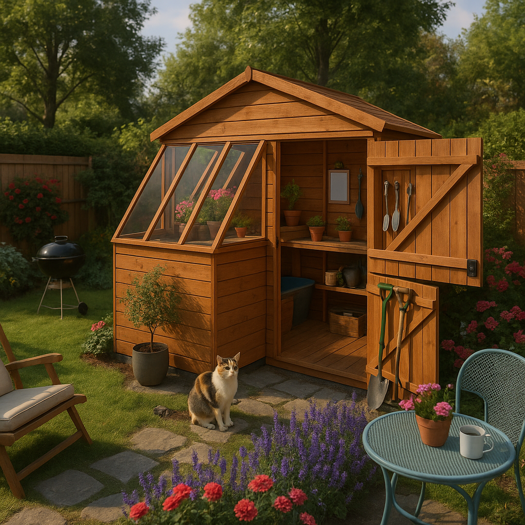 10'x8' Tiger Potting Sheds Right Hand Door - Garden Potting Shed - 0% Finance - Buy Now Pay Later - Tiger Sheds