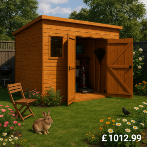 10'x8' Tiger Shiplap Pent Double Door - Wooden Shiplap Sheds - 0% Finance - Buy Now Pay Later - Tiger Sheds