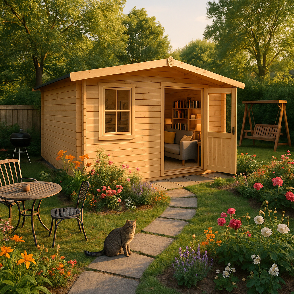 12'x10' Caspian Log Cabin - 28mm Garden Log Cabins - 0% Finance - Buy Now Pay Later - Tiger Sheds