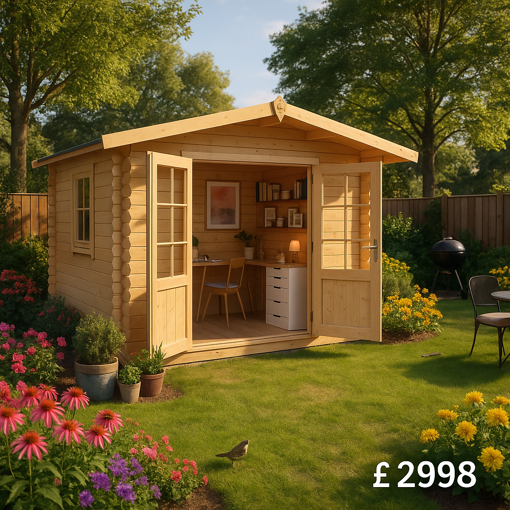 12'x10' Panthera Log Cabin - Quality Garden Log Cabins - 0% Finance - Buy Now Pay Later - Tiger Sheds