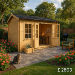 12'x10' Persian Reduced Height Log Cabin - 28mm Garden Log Cabins - 0% Finance - Buy Now Pay Later - Tiger Sheds