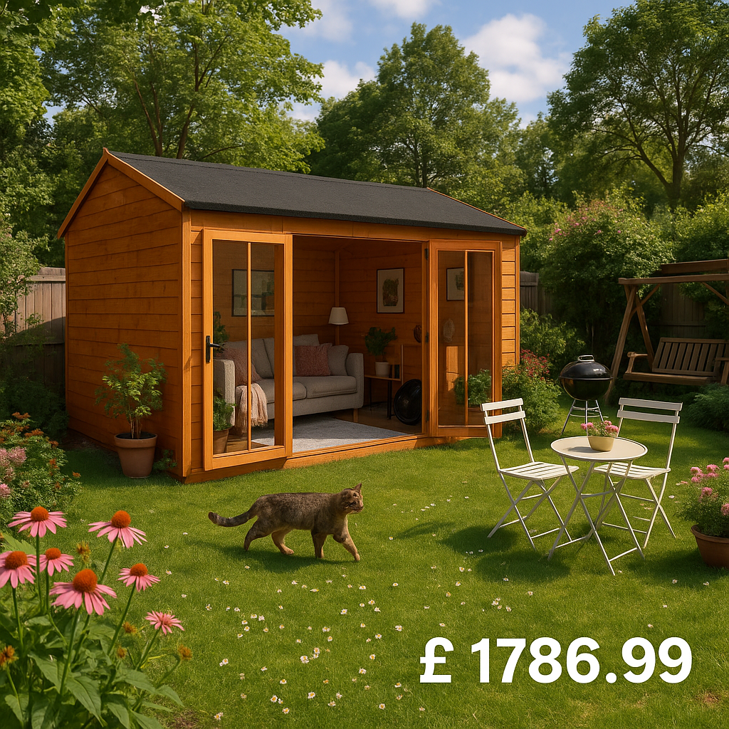12'x10' Tiger Retreat Contemporary Summerhouse - 0% Finance - Buy Now Pay Later - Tiger Sheds
