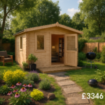 12'x12' Caspian Log Cabin - 28mm Garden Log Cabins - 0% Finance - Buy Now Pay Later - Tiger Sheds