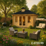 12'x12' Copley Log Cabins - 44mm Log Cabin - 0% Finance - Buy Now Pay Later - Tiger Sheds