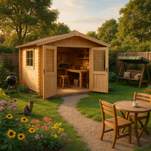 12'x12' Rayner Log Cabin - Workshop Log Cabins - 0% Finance - Buy Now Pay Later - Tiger Sheds