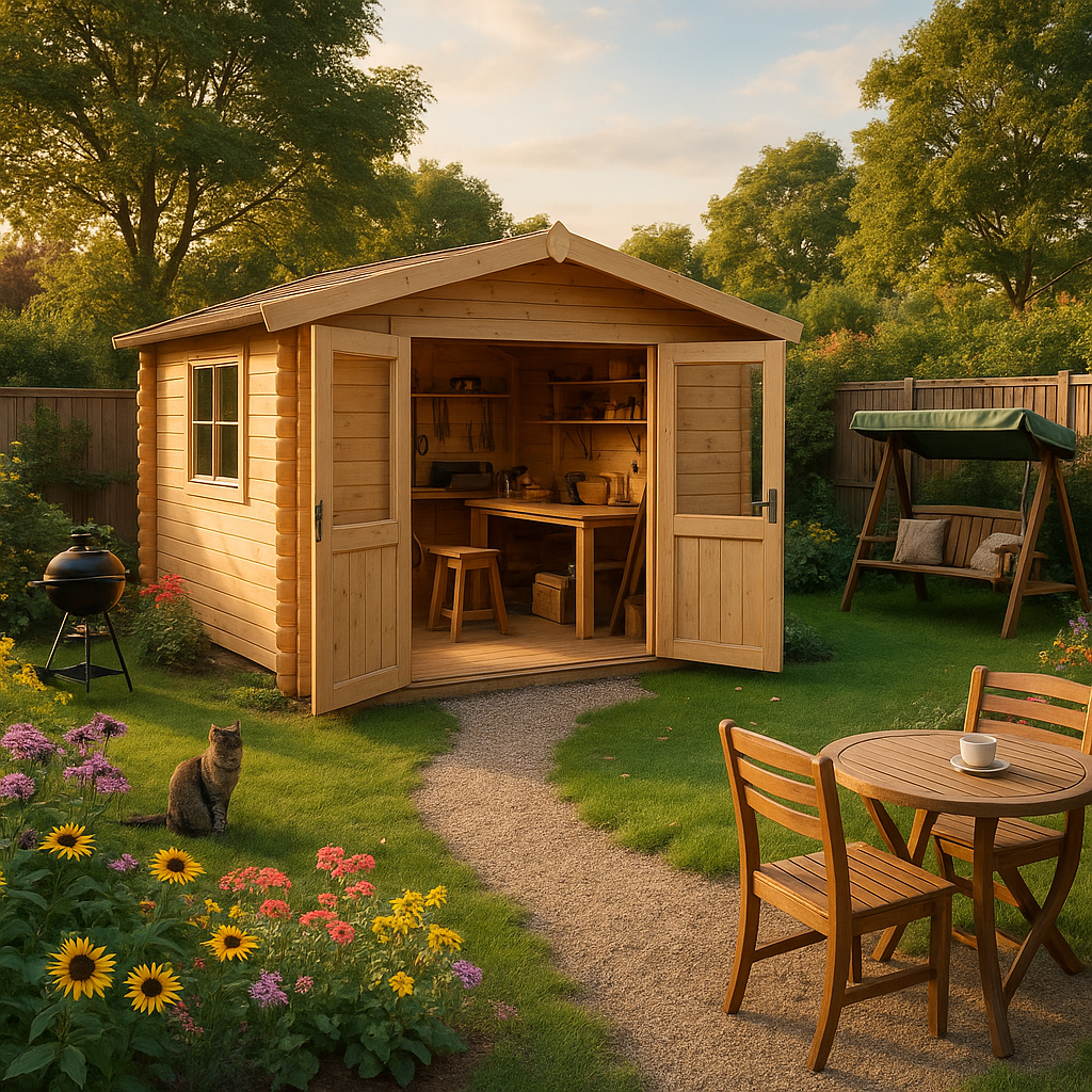 12'x12' Rayner Log Cabin - Workshop Log Cabins - 0% Finance - Buy Now Pay Later - Tiger Sheds