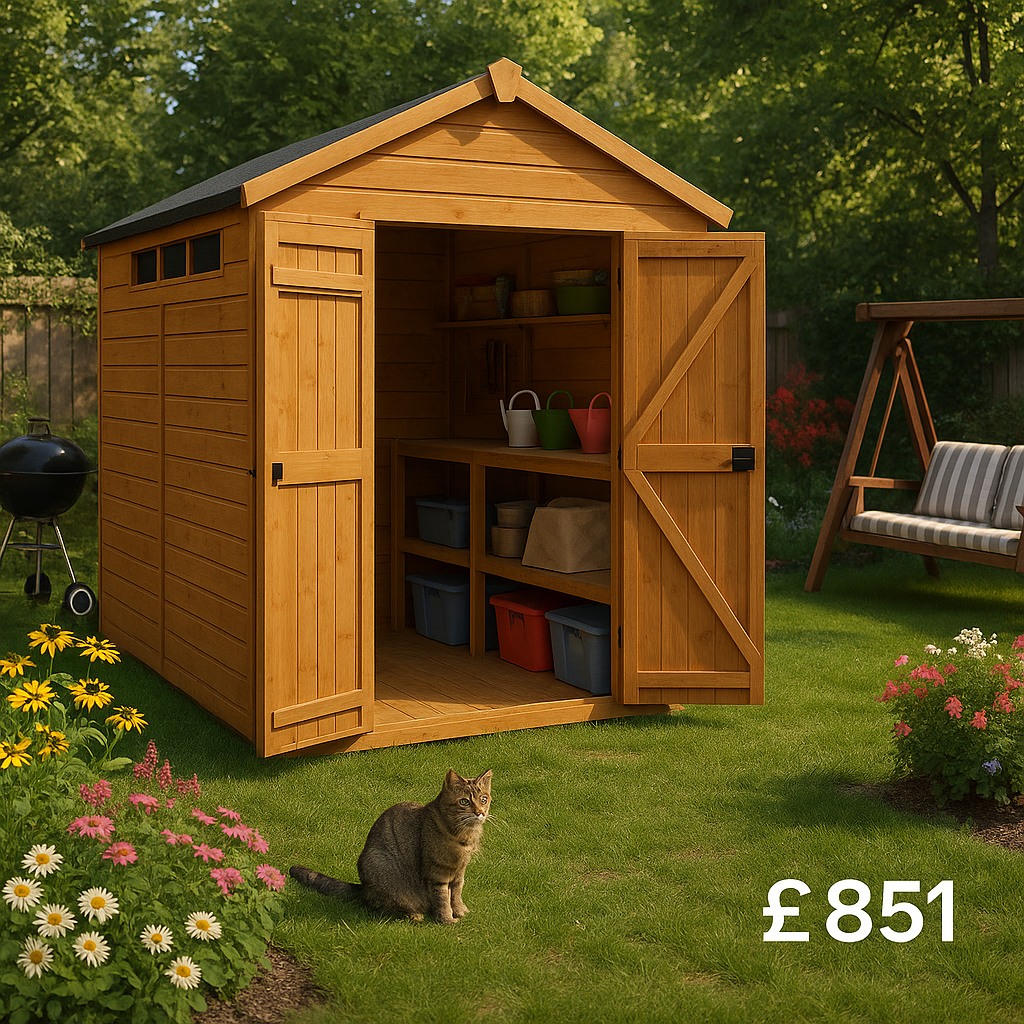 12'x4' TigerFlex Apex Security Double Door Shed - 0% Finance - Buy Now Pay Later - Tiger Sheds