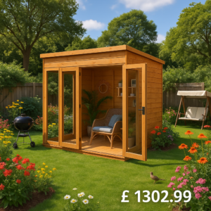 12'x4' TigerFlex® Shiplap Pent Full Pane Summerhouse - 0% Finance - Buy Now Pay Later - Tiger Sheds