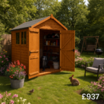 12'x6' Shiplap Apex 2-Door Shed With Windows - Custom Garden Sheds - TigerFlex Fast Delivery - 0% Finance - Buy Now Pay Later - Tiger Sheds