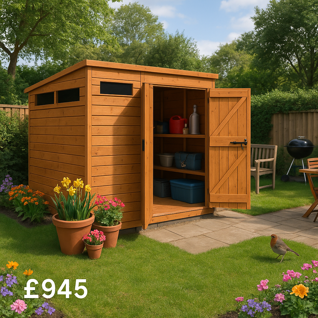 12'x6' TigerFlex Shiplap Pent Security Double Door Shed - 0% Finance - Buy Now Pay Later - Tiger Sheds