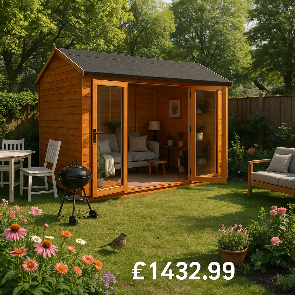 12'x6' Tiger Retreat Contemporary Summerhouse - 0% Finance - Buy Now Pay Later - Tiger Sheds