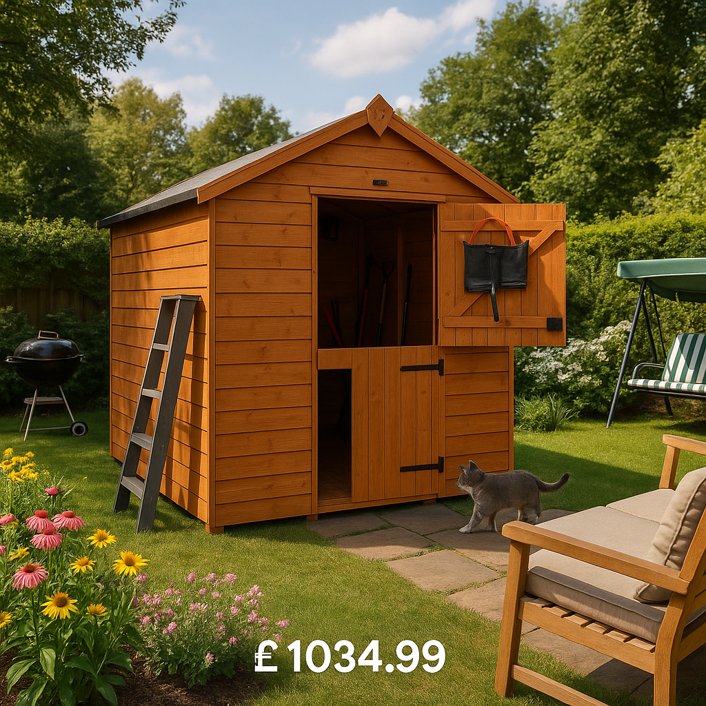 12'x6' Tiger Shiplap Windowless Apex Stable Door Shed - Wooden Shiplap Sheds - 0% Finance - Buy Now Pay Later - Tiger Sheds